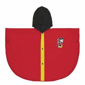 Wasserfeste Poncho mit Kapuze Mickey Mouse Rot